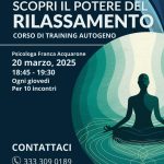 Scopri il potere del rilassamento - Corso di Training Autogeno